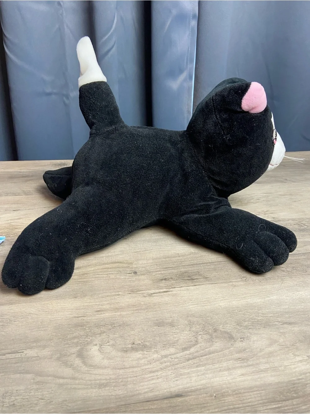 VTG 80's Pound Purries Black Tuxedo Cat Large 15